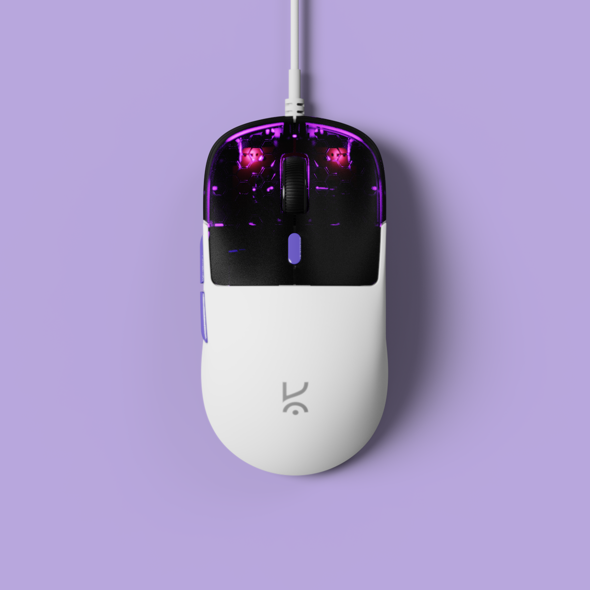 Harpy White Light Weight RGB Gaming Mouse