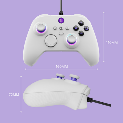 Surge Lite White Premium RGB Wired Gaming Controller