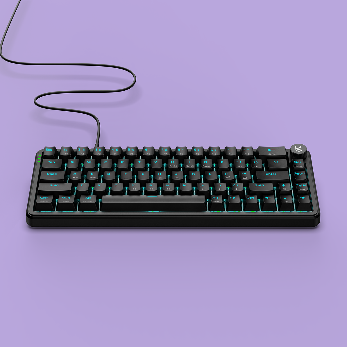 Hive65 All Black Wired Mechanical Gaming Keyboard