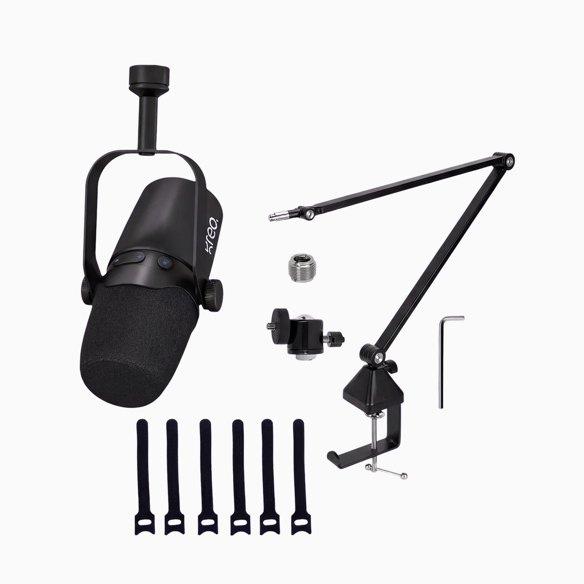 Kast Black Dynamic Mic + Rod Pro Boom Arm Combo