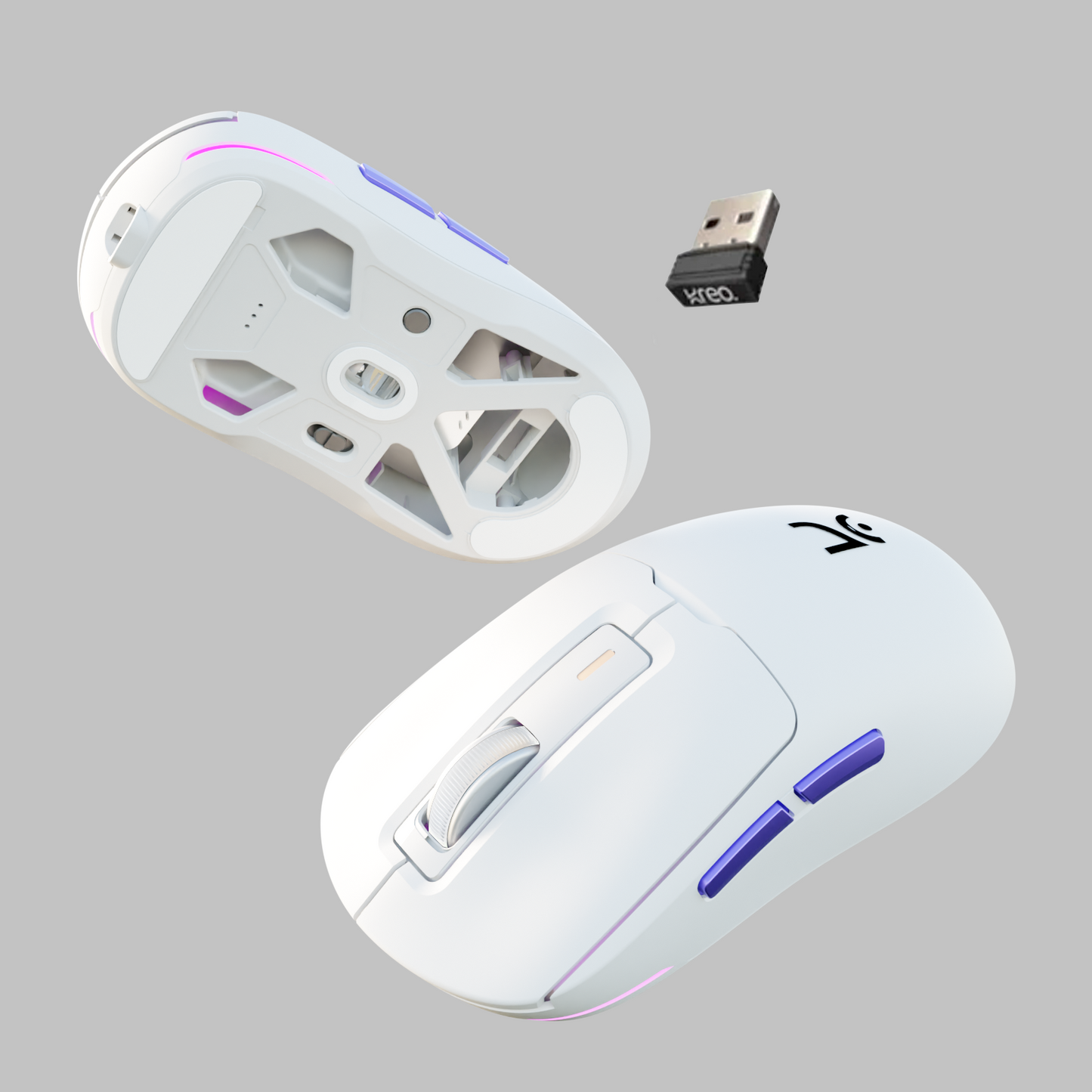 Pegasus 58g Ultra-Light Wireless White Gaming Mouse