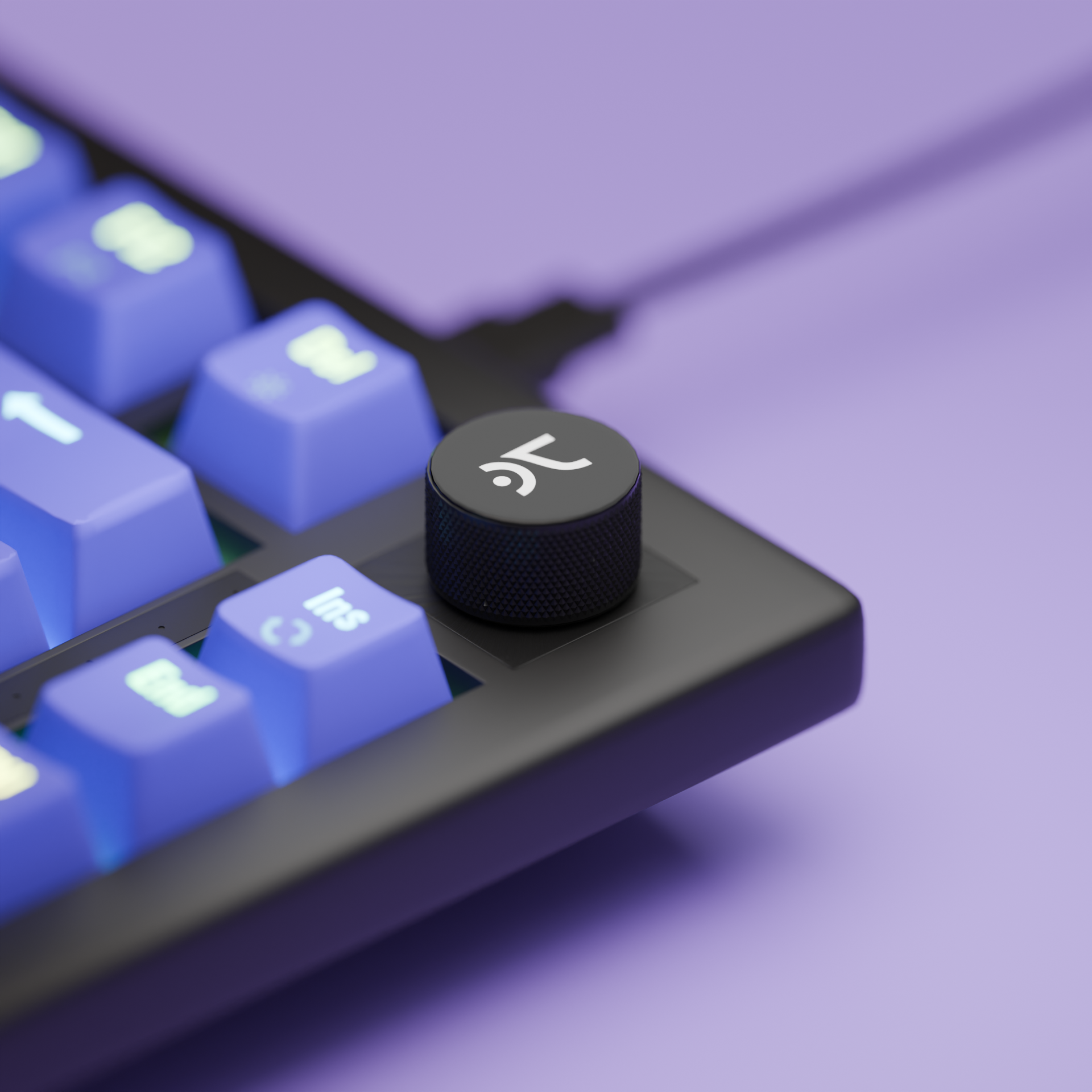 Hive Black - Purple Wired Gaming Keyboard Kreo