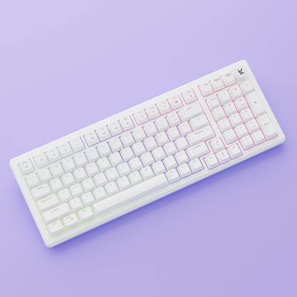 Hive Full-Size All White Wired Gaming Keyboard Kreo