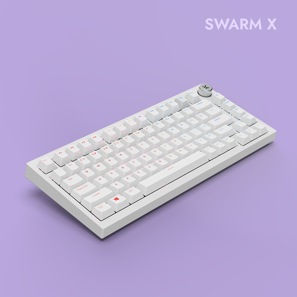 Swarm X All White Wireless Gaming Keyboard – Kreo