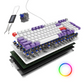 Hive Full-Size White - Purple Wired Gaming Keyboard Kreo