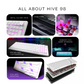 Hive Full-Size All White Wired Gaming Keyboard Kreo