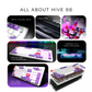 Hive Full-Size White - Purple Wired Gaming Keyboard Kreo