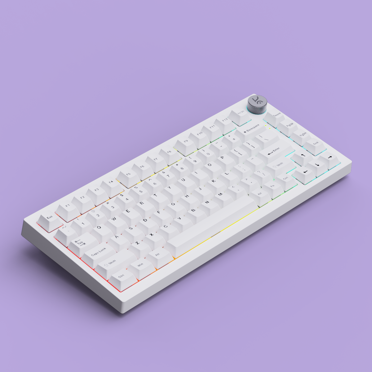 Swarm All White Wireless Gaming Keyboard Kreo