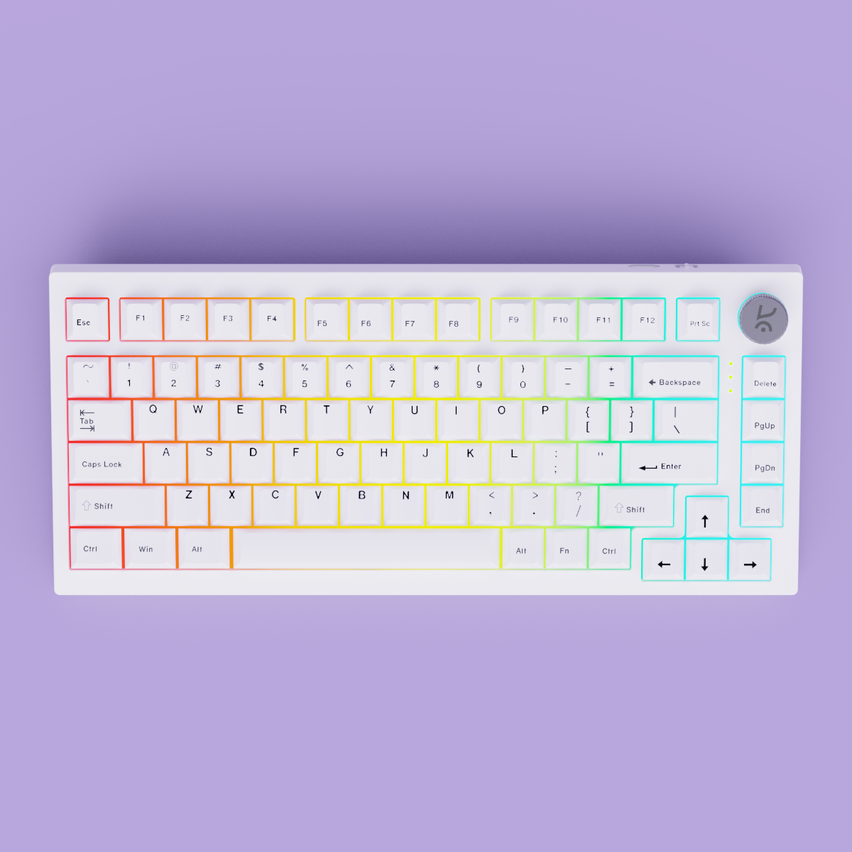 Swarm All White Wireless Gaming Keyboard Kreo