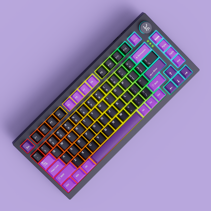 Swarm Black Purple Wireless Gaming Keyboard Kreo