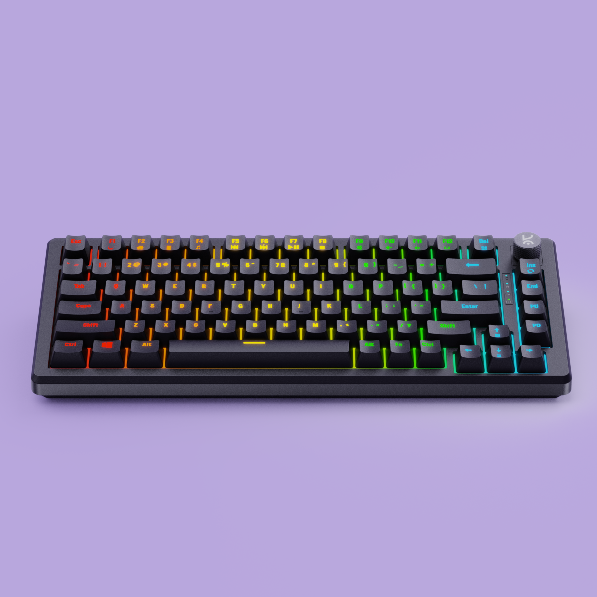 Hive75 All Black RGB Wired Gaming Keyboard Kreo