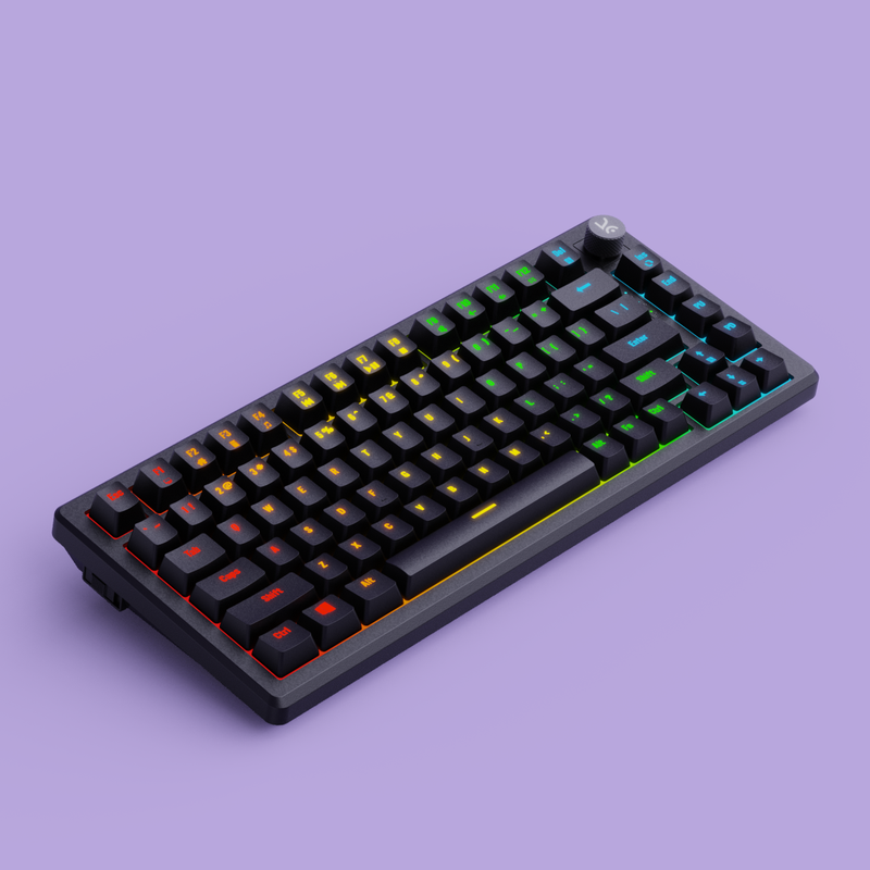Hive75 All Black RGB Wired Gaming Keyboard Kreo