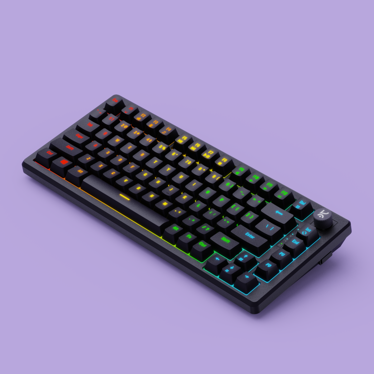 Hive75 All Black RGB Wired Gaming Keyboard Kreo