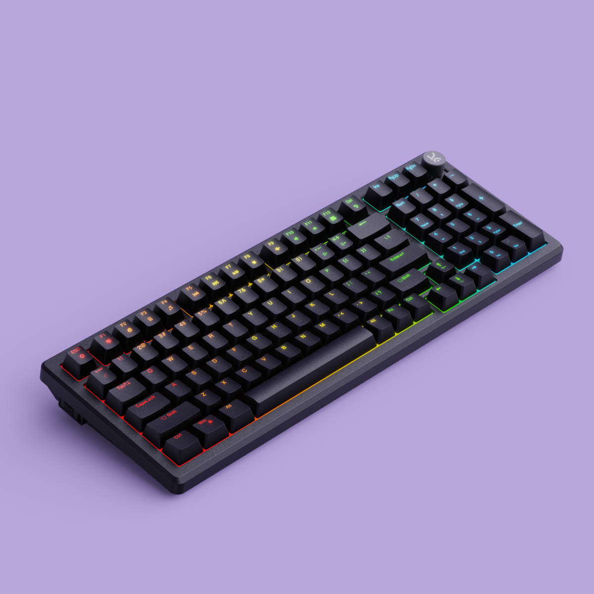 Hive98 Full-Size All Black Wired Gaming Keyboard Kreo