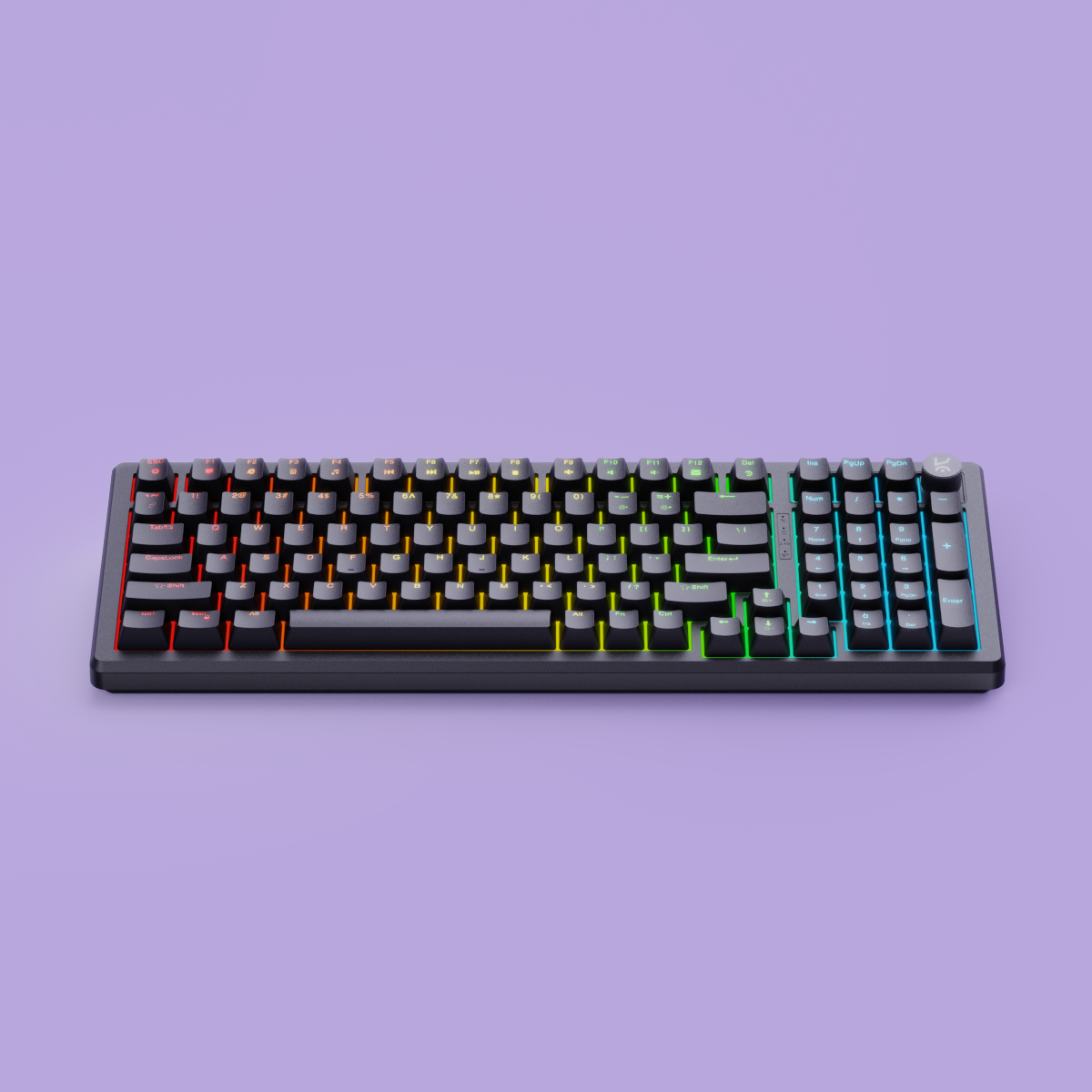 Hive98 Full-Size All Black Wired Gaming Keyboard Kreo