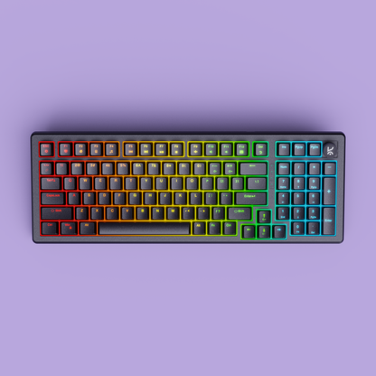 Hive98 Full-Size All Black Wired Gaming Keyboard Kreo