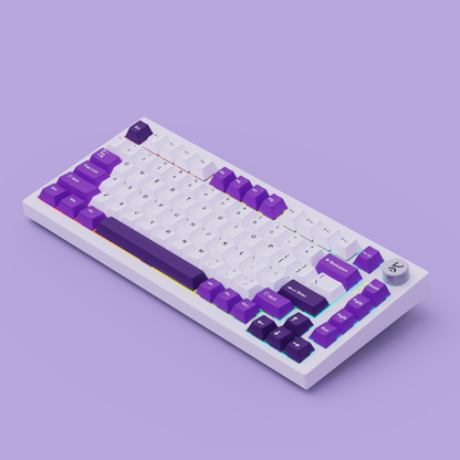 Swarm White Purple Wireless Gaming Keyboard Kreo