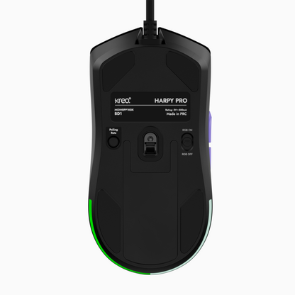 Harpy Pro Black Ultralight Performance Wired Gaming Mouse