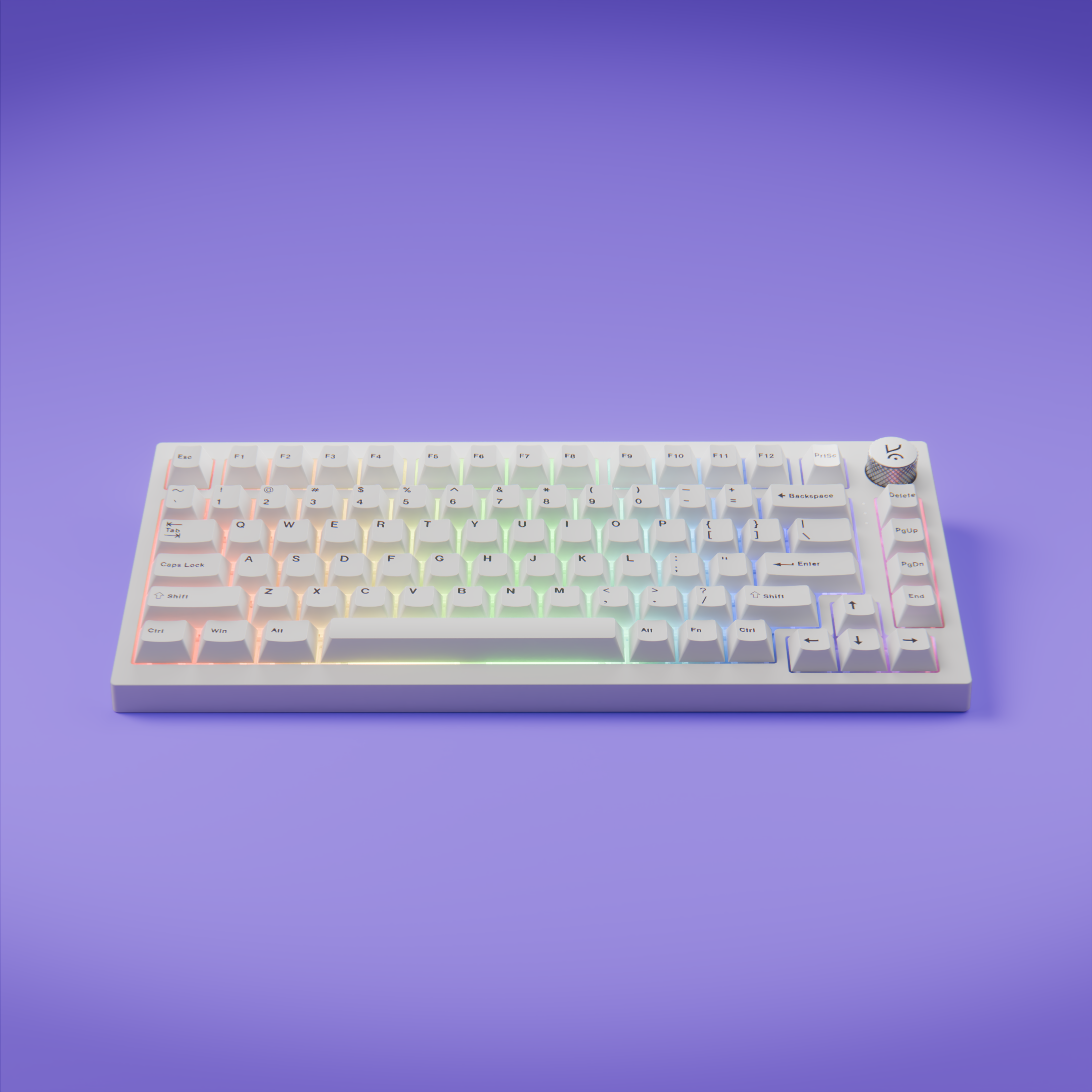 Swarm All White Wireless Gaming Keyboard Kreo