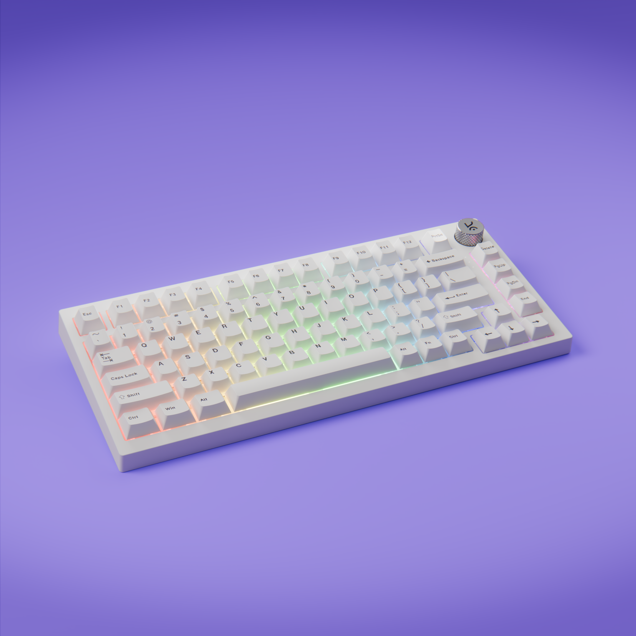 Swarm All White Wireless Gaming Keyboard Kreo