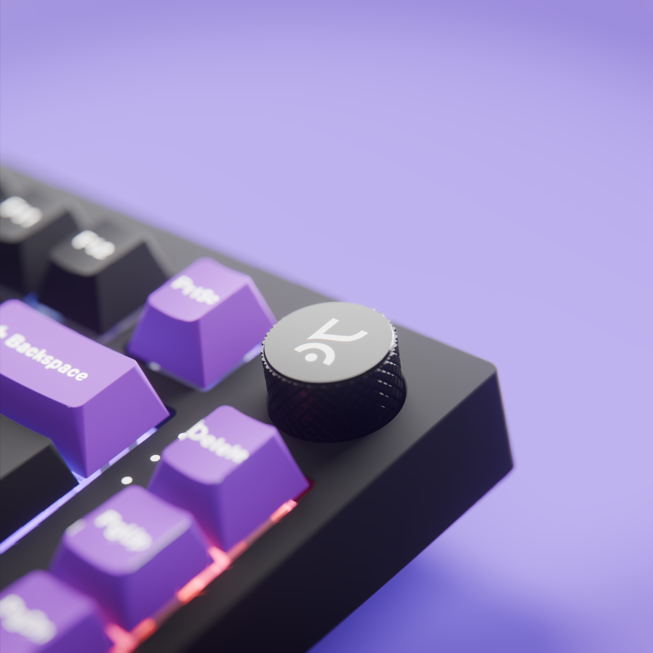 Swarm Black Purple Wireless Gaming Keyboard Kreo