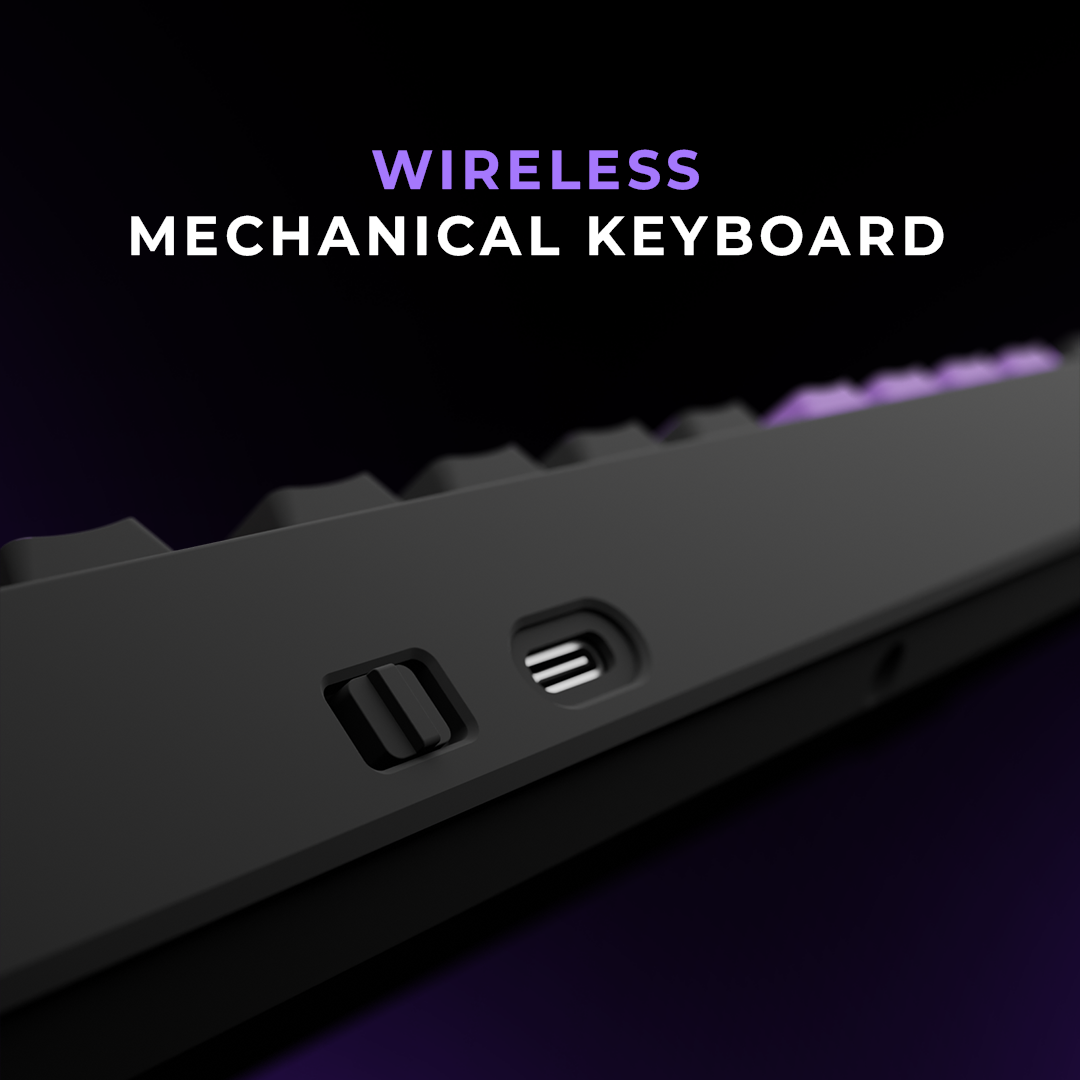 Swarm All Black Wireless Gaming Keyboard Kreo