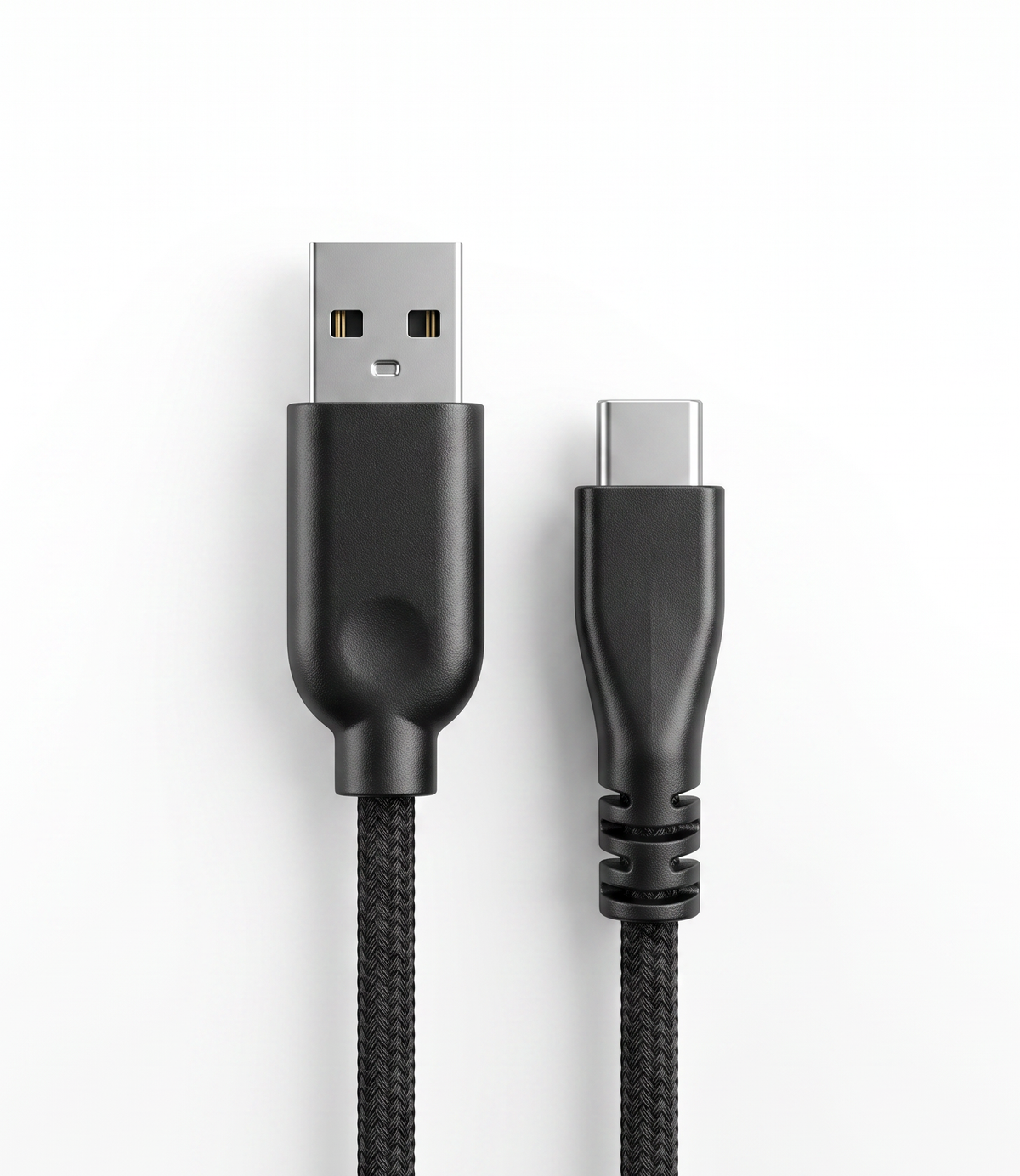 The braided USB-A to USB-C charging cable