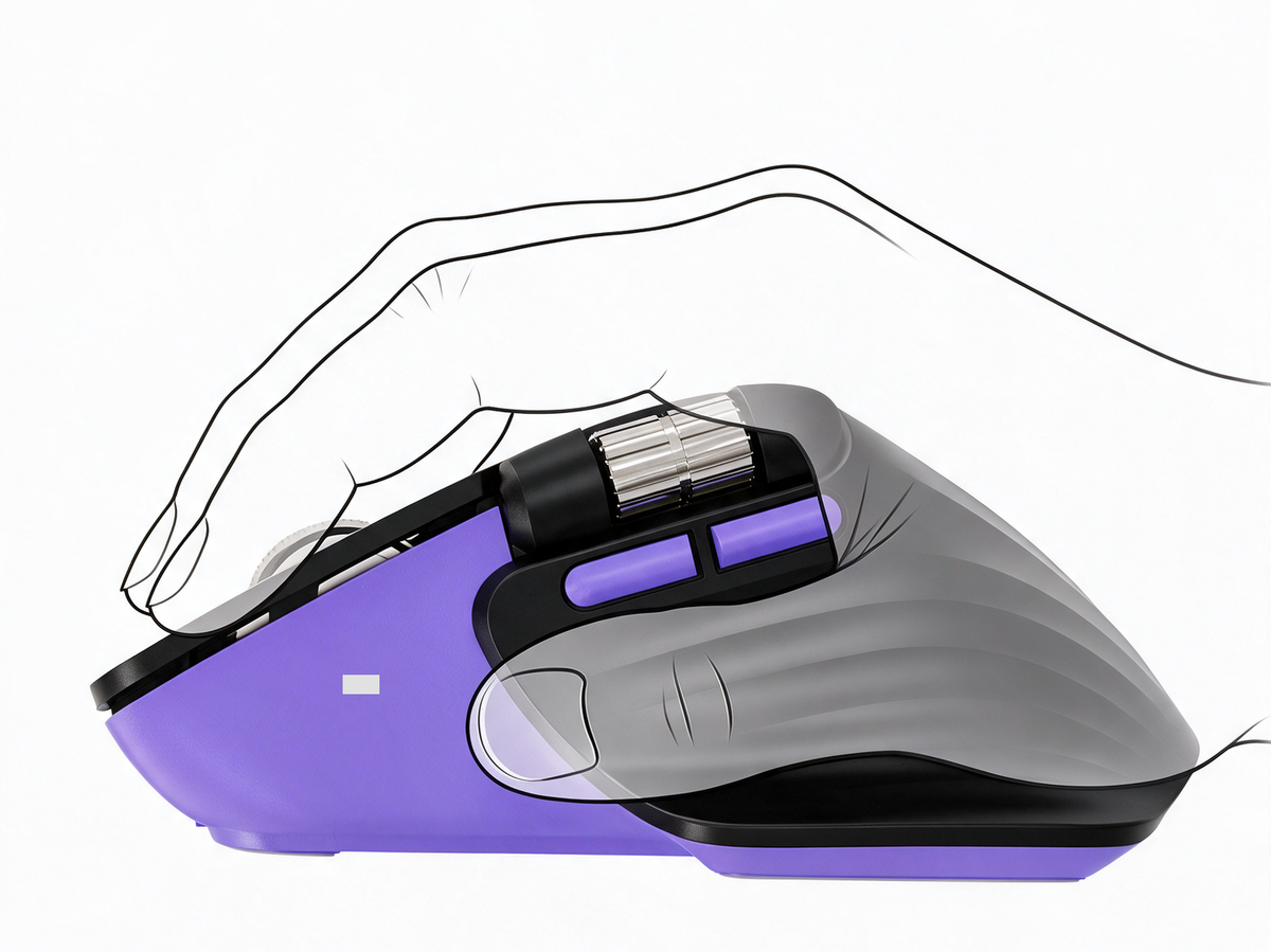 Claw grip on the Kreo Axis ergonomic mouse