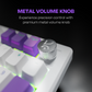 Hive Full-Size White - Purple Wired Gaming Keyboard Kreo