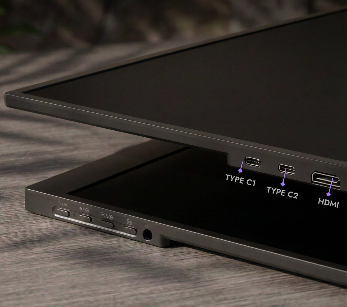 Obsidian Portable V2 side ports: two USB-C and HDMI