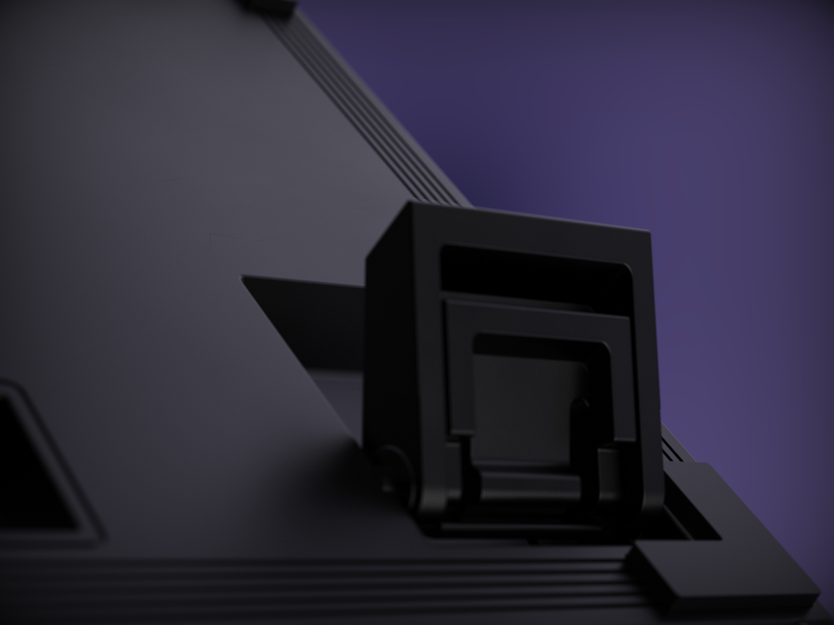 Swarm 75 two-stage adjustable foot, close up