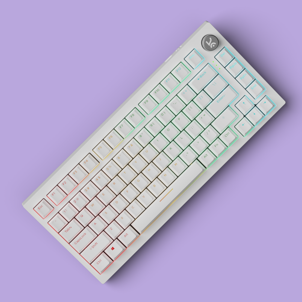 Swarm X All White Wireless Gaming Keyboard – Kreo