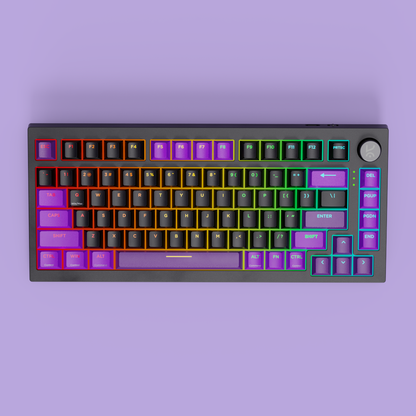 Swarm Black Purple Wireless Gaming Keyboard