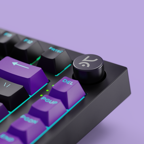 Swarm Black Purple Wireless Gaming Keyboard – Kreo