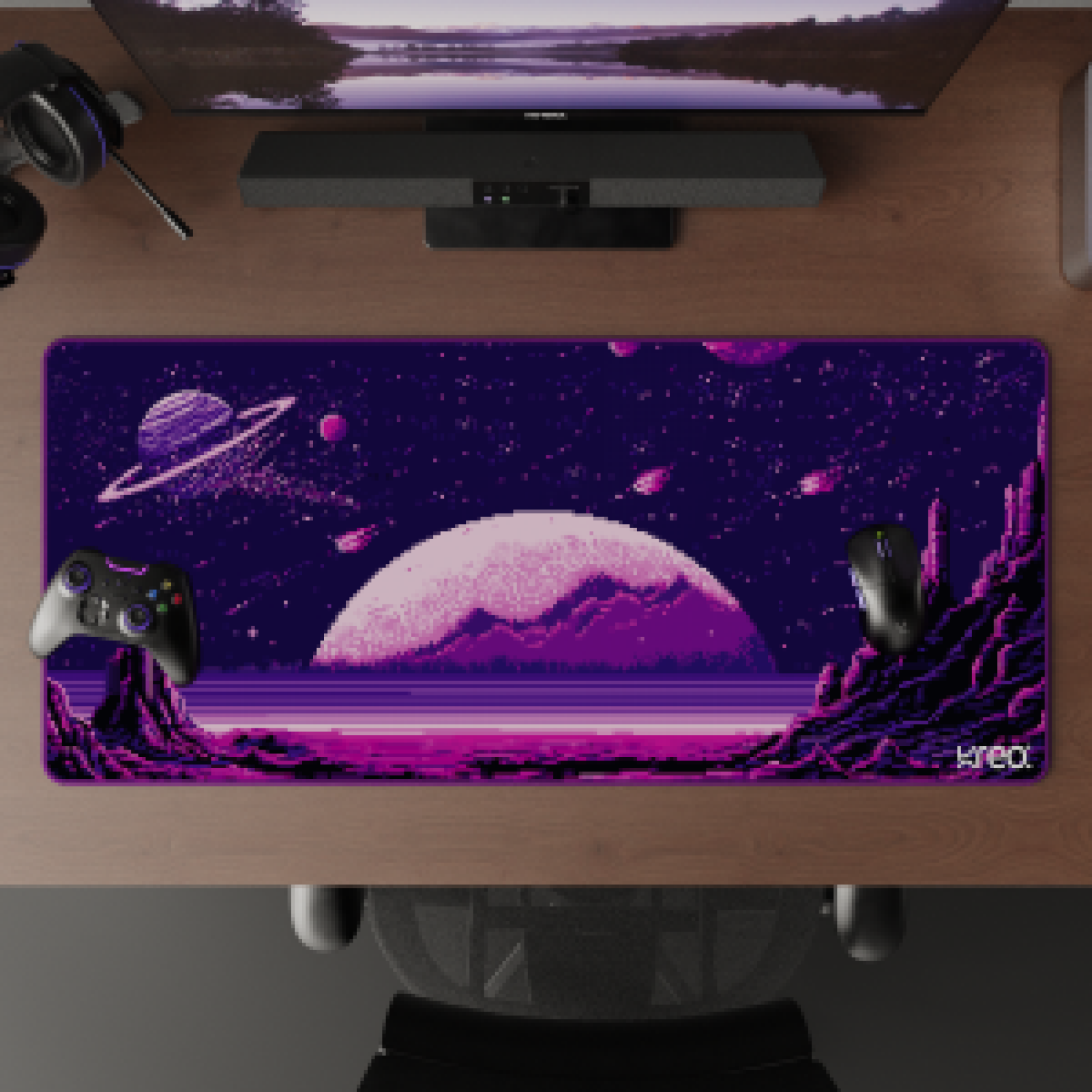 Pixel Dream deskmat design